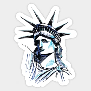 New York city statue of liberty Sticker